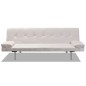 vidaXL Schlafsofa mit 2 Kissen Kunstleder Ausziehbar Cremeweiß vidaXL Schlafsofa mit 2 Kissen Kunstleder Ausziehbar Cremeweiß