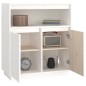 vidaXL Sideboard Weiß 70x34x80 cm Massivholz Kiefer vidaXL Sideboard Weiß 70x34x80 cm Massivholz Kiefer