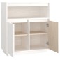 vidaXL Sideboard Weiß 70x34x80 cm Massivholz Kiefer vidaXL Sideboard Weiß 70x34x80 cm Massivholz Kiefer