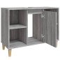 vidaXL Waschbeckenunterschrank Grau Sonoma 80x33x60 cm Holzwerkstoff vidaXL Waschbeckenunterschrank Grau Sonoma 80x33x60 cm Holzwerkstoff