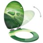 vidaXL Toilettensitz Soft-Close-Deckel MDF Grün Wassertropfen-Design vidaXL Toilettensitz Soft-Close-Deckel MDF Grün Wassertropfen-Design