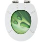 vidaXL Toilettensitz Soft-Close-Deckel MDF Grün Wassertropfen-Design vidaXL Toilettensitz Soft-Close-Deckel MDF Grün Wassertropfen-Design