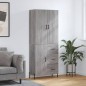 Highboard Grau Sonoma 69,5x34x180 cm Holzwerkstoff Highboard Grau Sonoma 69,5x34x180 cm Holzwerkstoff