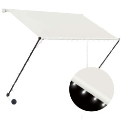 vidaXL Einziehbare Markise mit LED 200×150 cm Creme