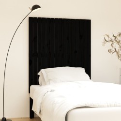 vidaXL Wand-Kopfteil Schwarz 95,5x3x110 cm Massivholz Kiefer