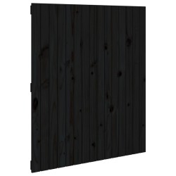 vidaXL Wand-Kopfteil Schwarz 95,5x3x110 cm Massivholz Kiefer