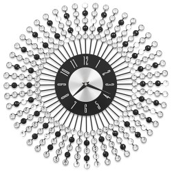vidaXL Wanduhr Metall 43 cm Schwarz