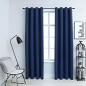 vidaXL Verdunkelungsvorhänge mit Metallösen 2 Stk. Blau 140x225cm vidaXL Verdunkelungsvorhänge mit Metallösen 2 Stk. Blau 140x225cm