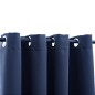 vidaXL Verdunkelungsvorhänge mit Metallösen 2 Stk. Blau 140x225cm vidaXL Verdunkelungsvorhänge mit Metallösen 2 Stk. Blau 140x225cm