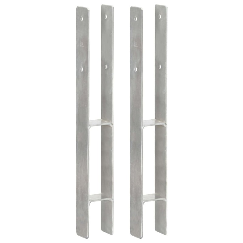 vidaXL Pfostenträger 2 Stk. Silbern 7×6×60 cm Verzinkter Stahl vidaXL Pfostenträger 2 Stk. Silbern 7×6×60 cm Verzinkter Stahl