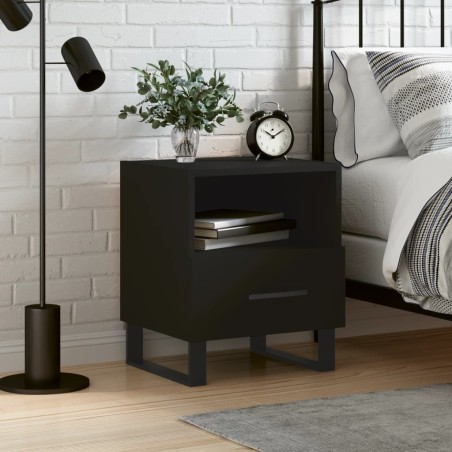 vidaXL Nachttisch Schwarz 40x35x47,5 cm Holzwerkstoff