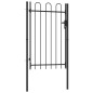 vidaXL Zauntor Einzelflügel Gewölbte Spitze Stahl 1 x 1,5 m Schwarz vidaXL Zauntor Einzelflügel Gewölbte Spitze Stahl 1 x 1,5 m Schwarz