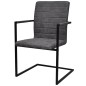 vidaXL Freischwinger 2 Stk. Grau Kunstleder vidaXL Freischwinger 2 Stk. Grau Kunstleder