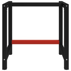 vidaXL Werkbankgestell Metall 80x57x79 cm Schwarz und Rot