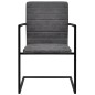 vidaXL Freischwinger 2 Stk. Grau Kunstleder vidaXL Freischwinger 2 Stk. Grau Kunstleder