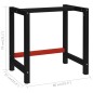 vidaXL Werkbankgestell Metall 80x57x79 cm Schwarz und Rot vidaXL Werkbankgestell Metall 80x57x79 cm Schwarz und Rot