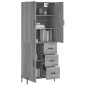 Highboard Grau Sonoma 69,5x34x180 cm Holzwerkstoff Highboard Grau Sonoma 69,5x34x180 cm Holzwerkstoff