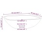 vidaXL Waschbecken Glas 42x42x14 cm Matt vidaXL Waschbecken Glas 42x42x14 cm Matt