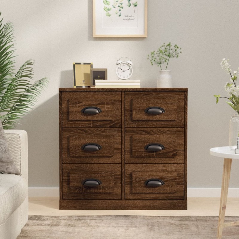vidaXL Sideboard Braun Eichen-Optik 70x35,5x67,5 cm Holzwerkstoff vidaXL Sideboard Braun Eichen-Optik 70x35,5x67,5 cm Holzwerkstoff