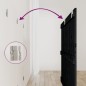 vidaXL Wand-Kopfteil Schwarz 147x3x90 cm Massivholz Kiefer