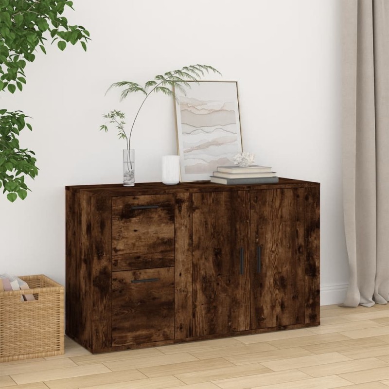 vidaXL Sideboard Räuchereiche 100x33x59,5 cm Holzwerkstoff vidaXL Sideboard Räuchereiche 100x33x59,5 cm Holzwerkstoff