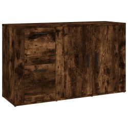 vidaXL Sideboard Räuchereiche 100x33x59,5 cm Holzwerkstoff