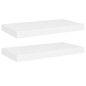 vidaXL Schwebende Wandregale 2 Stk. Weiß 50x23x3,8cm MDF vidaXL Schwebende Wandregale 2 Stk. Weiß 50x23x3,8cm MDF