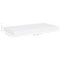vidaXL Schwebende Wandregale 2 Stk. Weiß 50x23x3,8cm MDF vidaXL Schwebende Wandregale 2 Stk. Weiß 50x23x3,8cm MDF