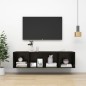 vidaXL TV-Wandschrank Hochglanz-Schwarz 37x37x142,5 cm Holzwerkstoff vidaXL TV-Wandschrank Hochglanz-Schwarz 37x37x142,5 cm Holzwerkstoff