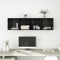 vidaXL TV-Wandschrank Hochglanz-Schwarz 37x37x142,5 cm Holzwerkstoff vidaXL TV-Wandschrank Hochglanz-Schwarz 37x37x142,5 cm Holzwerkstoff