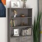 vidaXL Highboard-Oberteil HAMAR Hellgrau 85x35x100 cm Massivholz vidaXL Highboard-Oberteil HAMAR Hellgrau 85x35x100 cm Massivholz