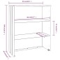 vidaXL Highboard-Oberteil HAMAR Hellgrau 85x35x100 cm Massivholz vidaXL Highboard-Oberteil HAMAR Hellgrau 85x35x100 cm Massivholz