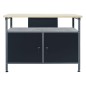 vidaXL Werkbank Schwarz 120x60x85 cm Stahl vidaXL Werkbank Schwarz 120x60x85 cm Stahl