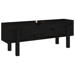 vidaXL Hochbeet Schwarz 101x30x38 cm Massivholz Kiefer