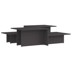 vidaXL Couchtische 2 Stk. Grau 111,5x50x33 cm Holzwerkstoff
