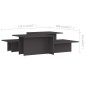 vidaXL Couchtische 2 Stk. Grau 111,5x50x33 cm Holzwerkstoff vidaXL Couchtische 2 Stk. Grau 111,5x50x33 cm Holzwerkstoff