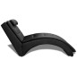 Chaiselongue mit Kissen Schwarz Kunstleder Chaiselongue mit Kissen Schwarz Kunstleder