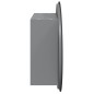 vidaXL Badezimmerschrank mit Rundem Spiegel & LED Grau 47x47x17,5 cm vidaXL Badezimmerschrank mit Rundem Spiegel & LED Grau 47x47x17,5 cm