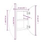 vidaXL Badezimmerschrank mit Rundem Spiegel & LED Grau 47x47x17,5 cm vidaXL Badezimmerschrank mit Rundem Spiegel & LED Grau 47x47x17,5 cm