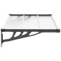 vidaXL Türvordach Schwarz und Transparent 122x90 cm Polycarbonat vidaXL Türvordach Schwarz und Transparent 122x90 cm Polycarbonat