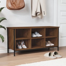 vidaXL Schuhregal Braun Eichen-Optik 100x35x50 cm Holzwerkstoff