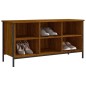 vidaXL Schuhregal Braun Eichen-Optik 100x35x50 cm Holzwerkstoff vidaXL Schuhregal Braun Eichen-Optik 100x35x50 cm Holzwerkstoff