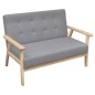 2-Sitzer-Sofa Stoff Hellgrau 2-Sitzer-Sofa Stoff Hellgrau