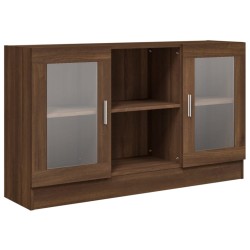 vidaXL Vitrinenschrank Braun Eichen-Optik 120x30,5x70 cm Holzwerkstoff