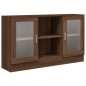 vidaXL Vitrinenschrank Braun Eichen-Optik 120x30,5x70 cm Holzwerkstoff vidaXL Vitrinenschrank Braun Eichen-Optik 120x30,5x70 cm Holzwerkstoff