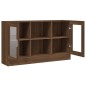 vidaXL Vitrinenschrank Braun Eichen-Optik 120x30,5x70 cm Holzwerkstoff vidaXL Vitrinenschrank Braun Eichen-Optik 120x30,5x70 cm Holzwerkstoff