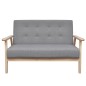 2-Sitzer-Sofa Stoff Hellgrau 2-Sitzer-Sofa Stoff Hellgrau