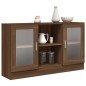 vidaXL Vitrinenschrank Braun Eichen-Optik 120x30,5x70 cm Holzwerkstoff vidaXL Vitrinenschrank Braun Eichen-Optik 120x30,5x70 cm Holzwerkstoff