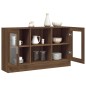 vidaXL Vitrinenschrank Braun Eichen-Optik 120x30,5x70 cm Holzwerkstoff vidaXL Vitrinenschrank Braun Eichen-Optik 120x30,5x70 cm Holzwerkstoff