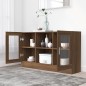 vidaXL Vitrinenschrank Braun Eichen-Optik 120x30,5x70 cm Holzwerkstoff vidaXL Vitrinenschrank Braun Eichen-Optik 120x30,5x70 cm Holzwerkstoff